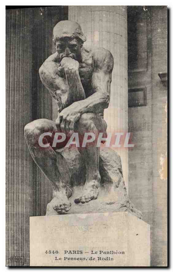 CPA Paris le Pantheon le Penseur de Rodin 
