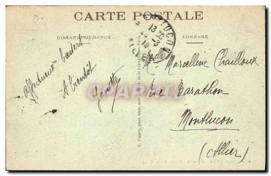 CPA Tout Paris Ive Parvis Notre Dame  — Verso