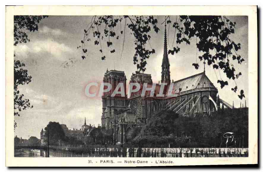 CPA Paris Notre Dame l'Abside 
