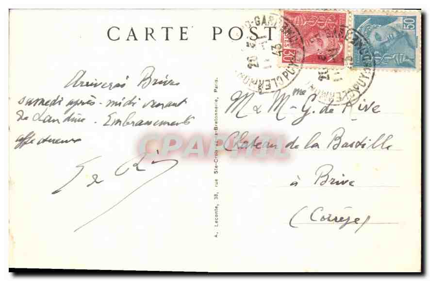 CPA Paris Notre Dame l'Abside  — Verso