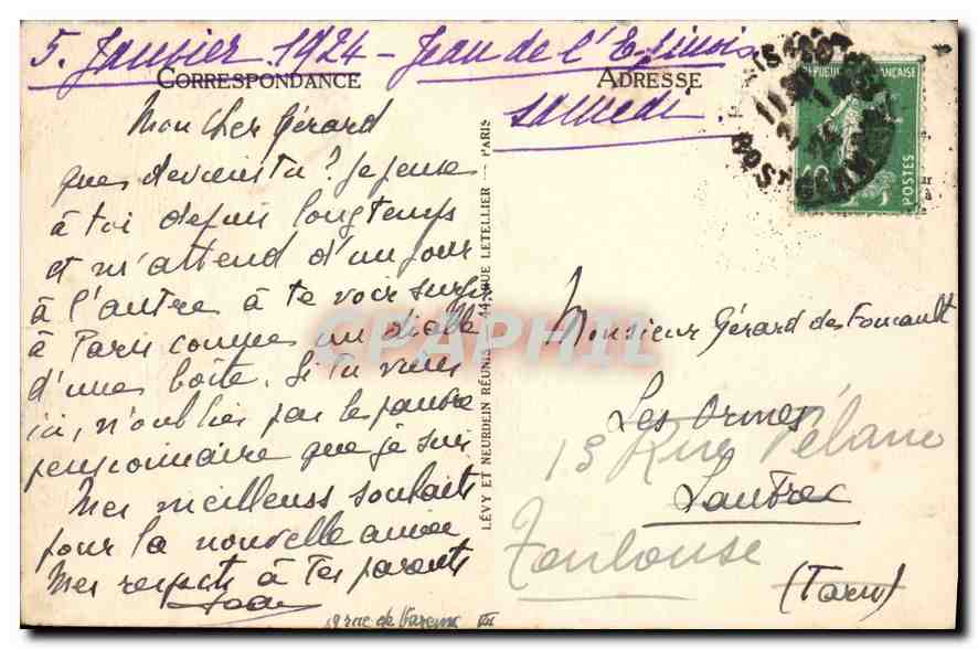 CPA Paris Notre Dame  — Rückseite