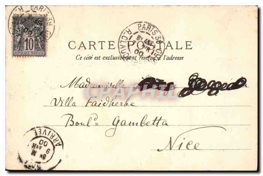 CPA Paris Notre Dame l'Abside  — Verso