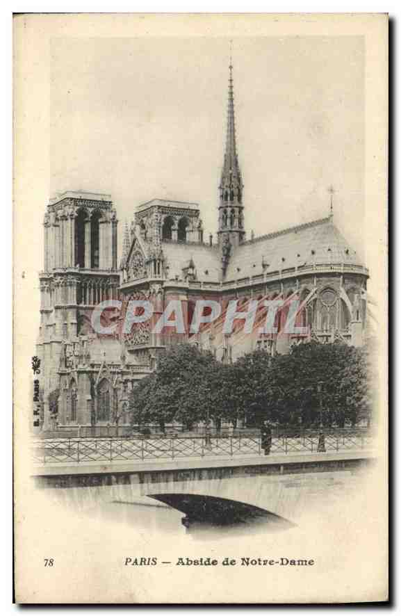 CPA Paris Abside de Notre Dame 