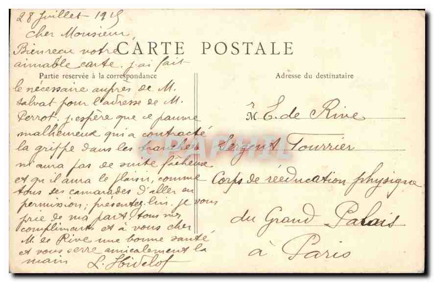 CPA Paris Abside de Notre Dame  — Verso