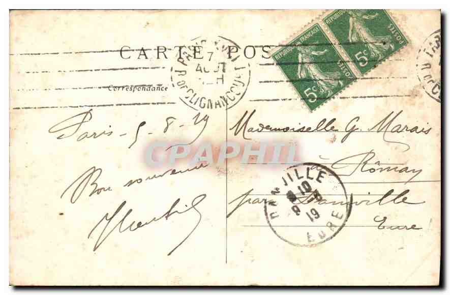 CPA Paris Notre Dame Nef Laterale  — Verso