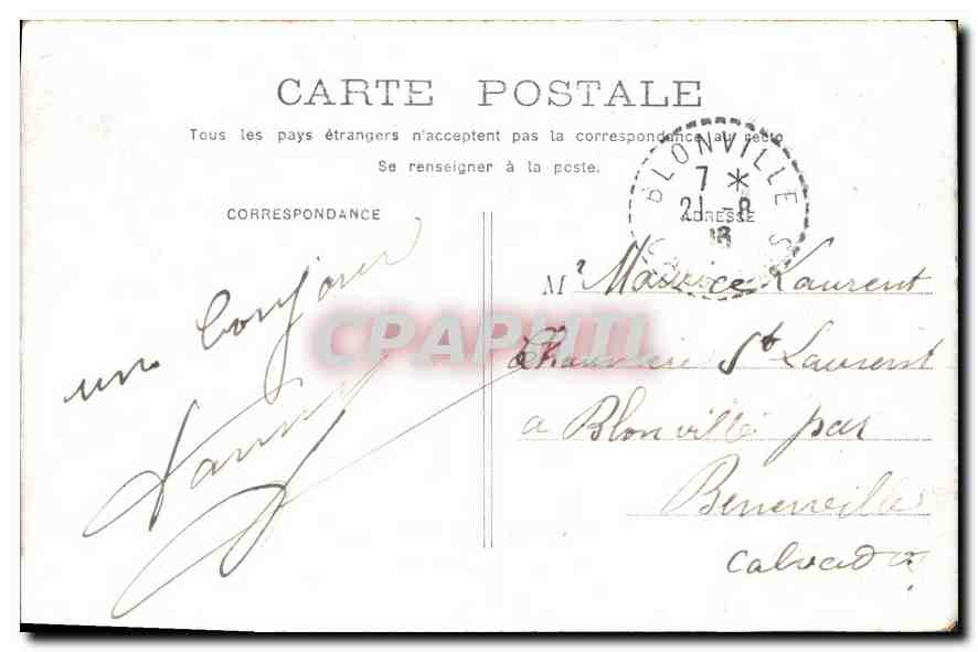 CPA Paris la Madeleine  — Verso