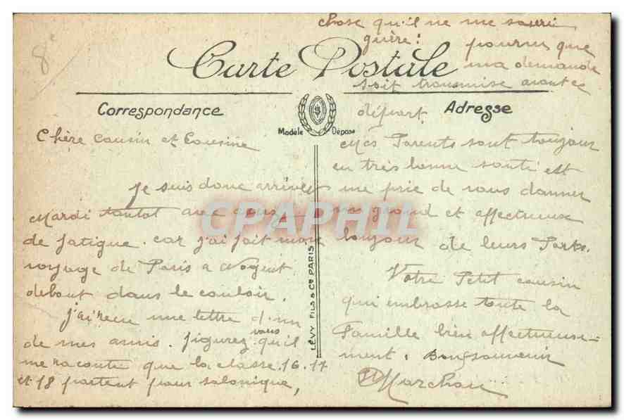 CPA Paris la Madeleine  — Verso