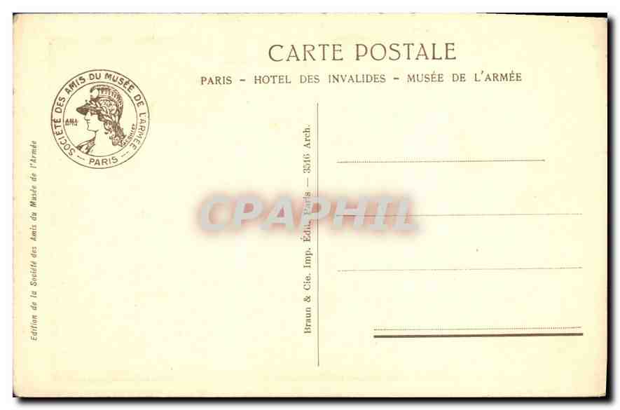 CPA Paris Hotel des Invalides Musee de l'Armee Tombeau de Napoleon Ier  — Verso
