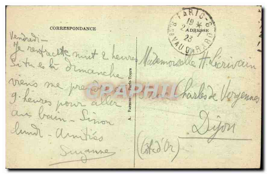 CPA Paris Hotel des Invalides tombeau de Napoleon Ier  — Rückseite