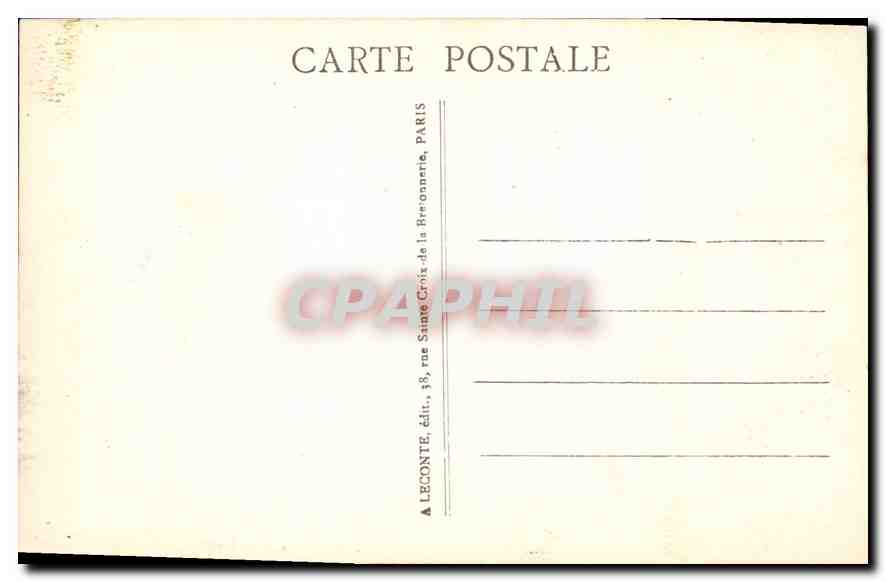 CPA Paris les Invalides  — Rückseite