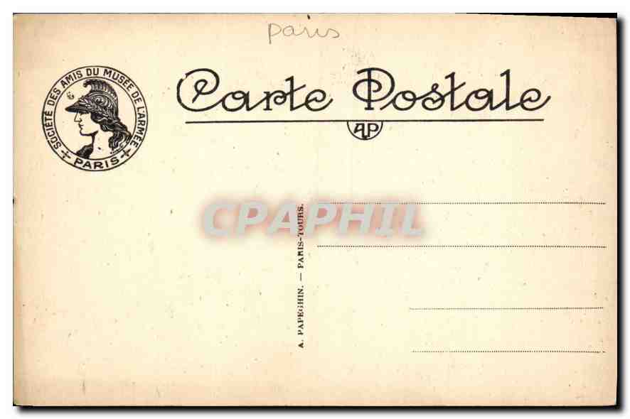 CPA Hotel des Invalides  — Rückseite