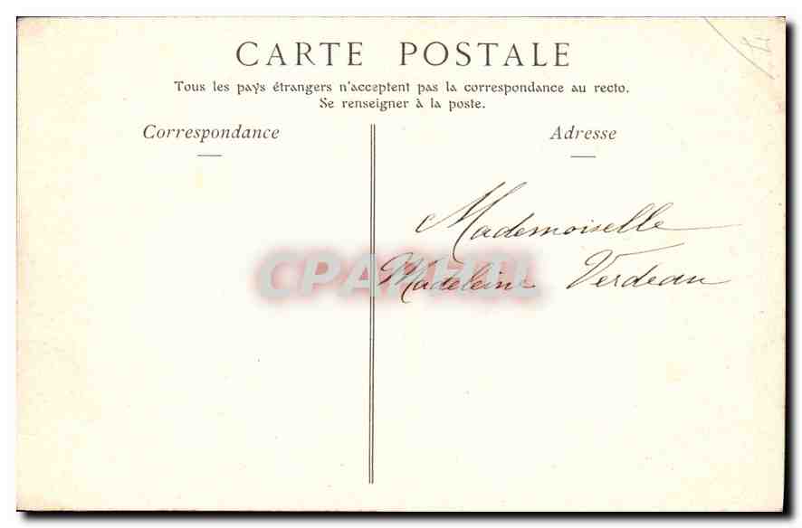 CPA Paris l'Avenue de Breteuil et l'Hotel des Invalides  — Rückseite