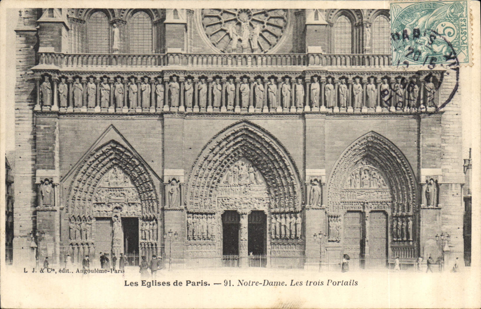 CPA Les Eglises de Paris Notre Dame les trois Portails 