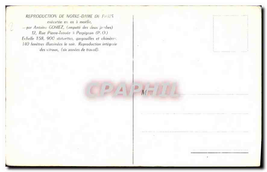 CPA Notre Dame de Paris VIII Centenaire 1163 1963  — Rückseite