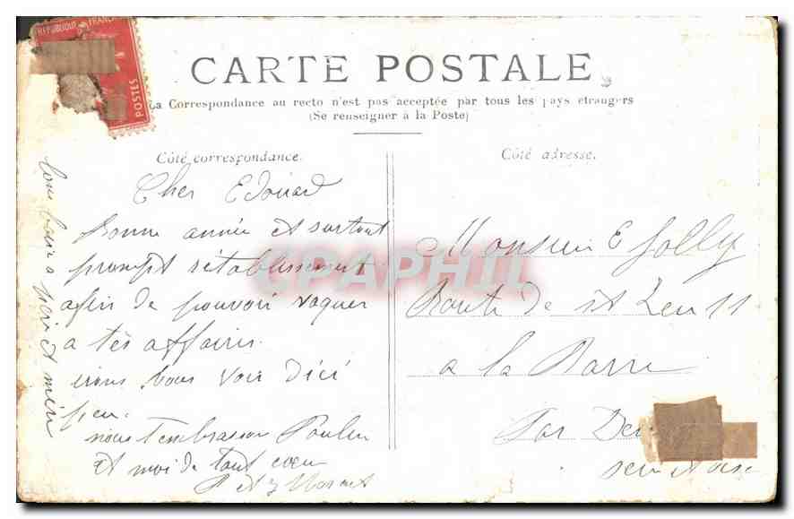 CPA Paris Notre Dame  — Verso