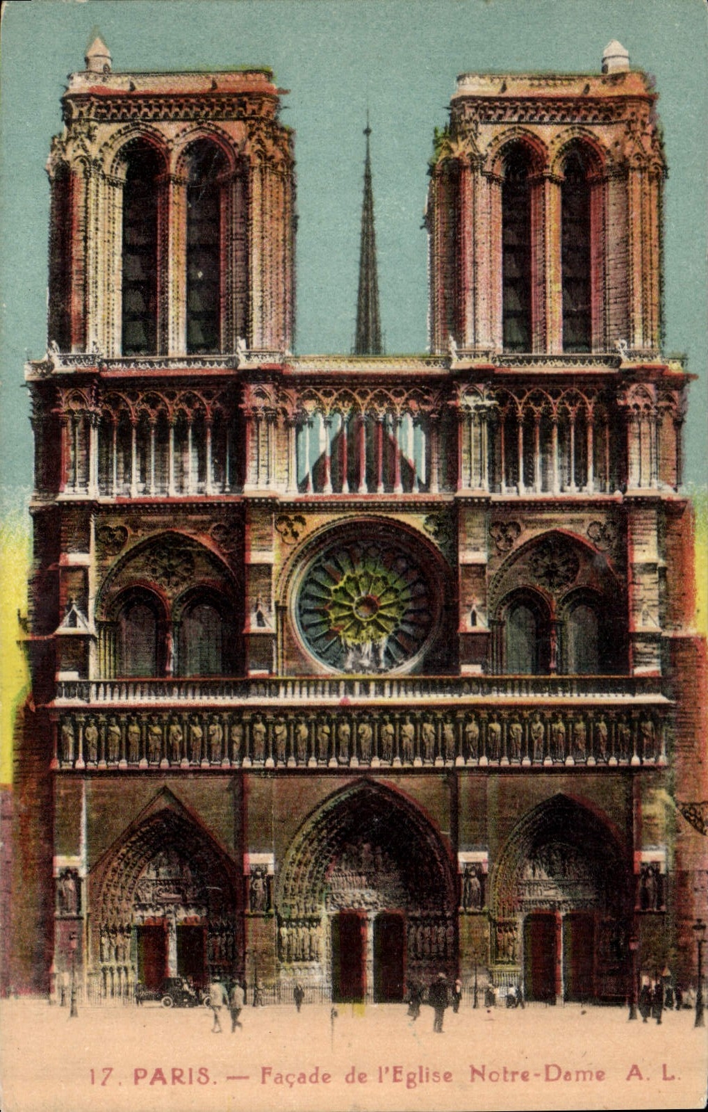 CPA Paris Facade de l'eglise Notre Dame 