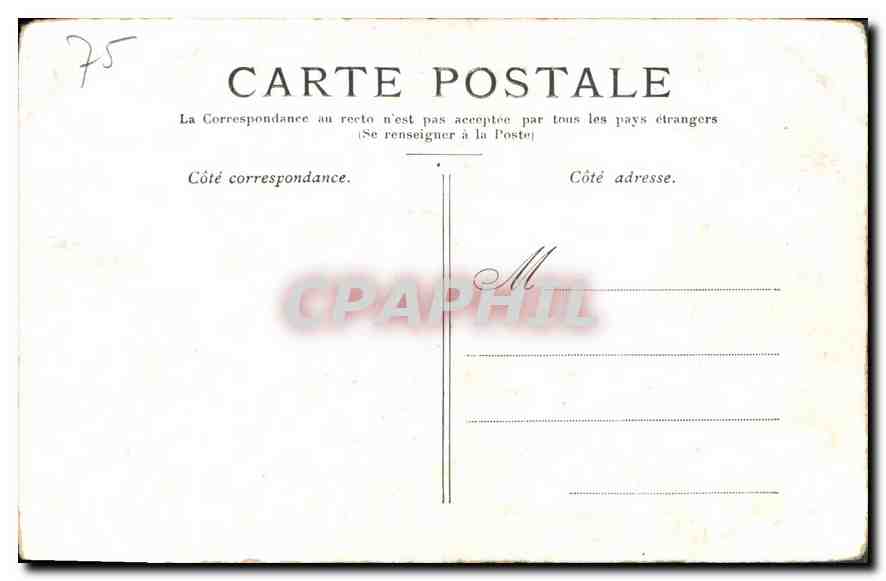 CPA Paris Notre Dame  — Verso