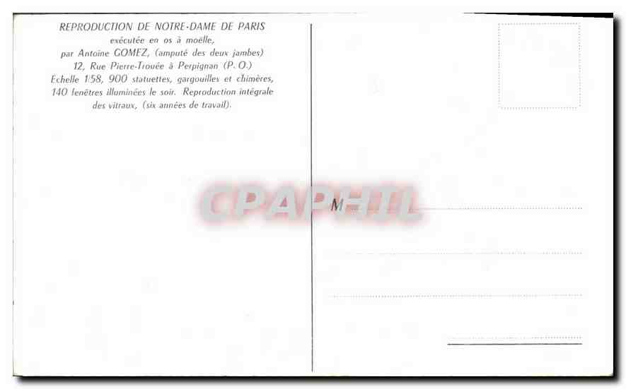 CPA Notre Dame de Paris VIIIe Centenaire 1163 1963  — Rückseite