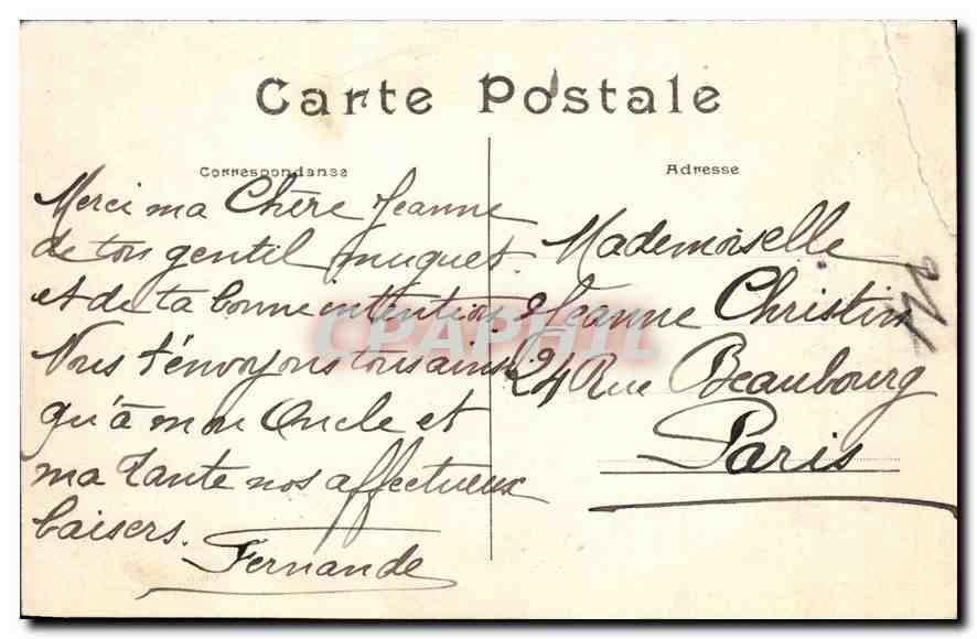 CPA Le Bois de Boulogne la Cascade  — Rückseite