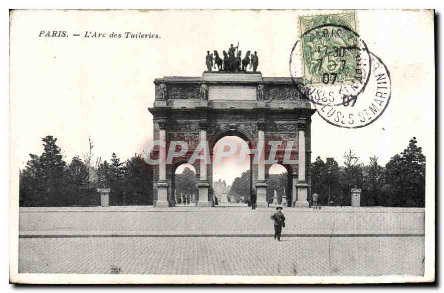 CPA Paris l'Arc des Tuileries 