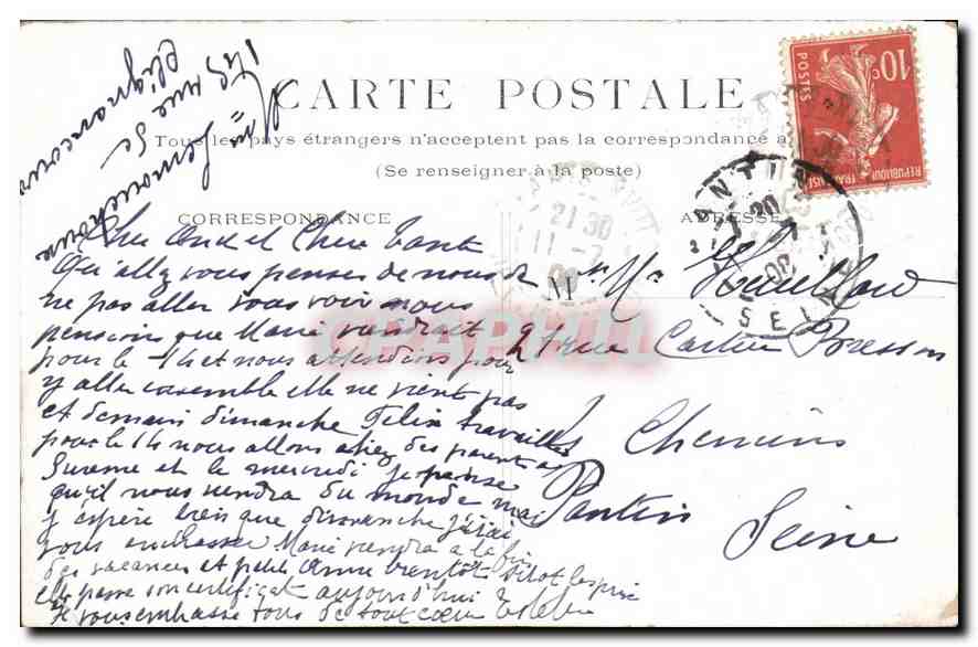 CPA Paris Cour du Carrousel  — Rückseite