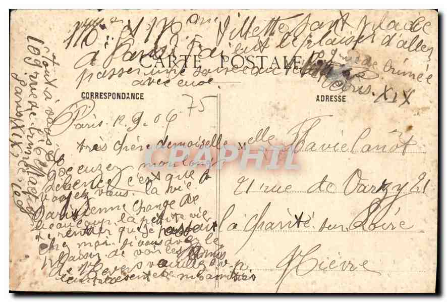 CPA Paris l'Arc de Triomphe du Carrousel  — Rückseite