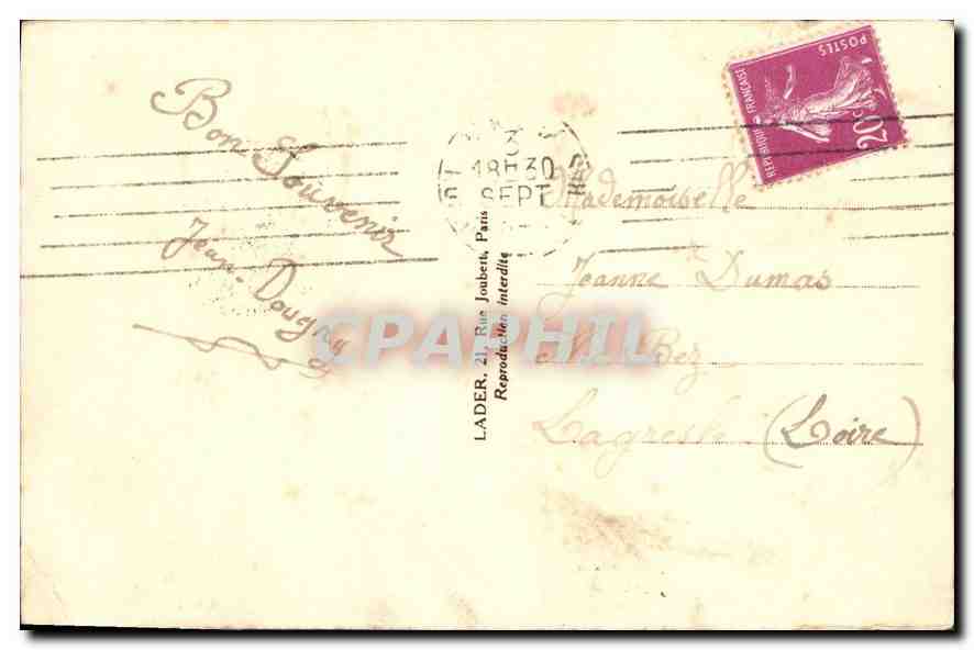 CPA Paris Notre Dame  — Verso