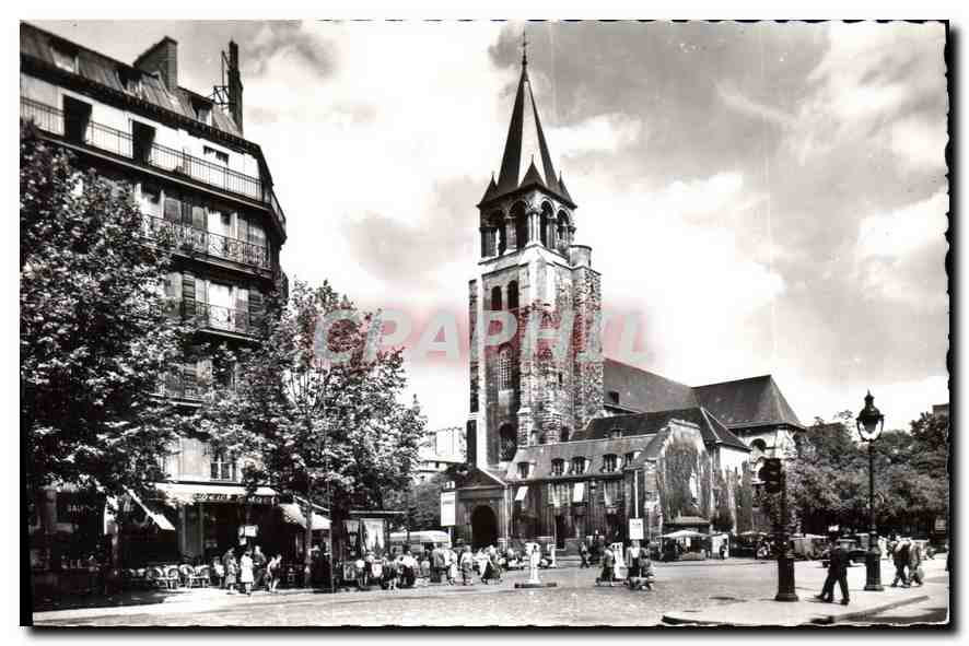 CPA Paris Place Saint Germain des Pres et l'Eglise 