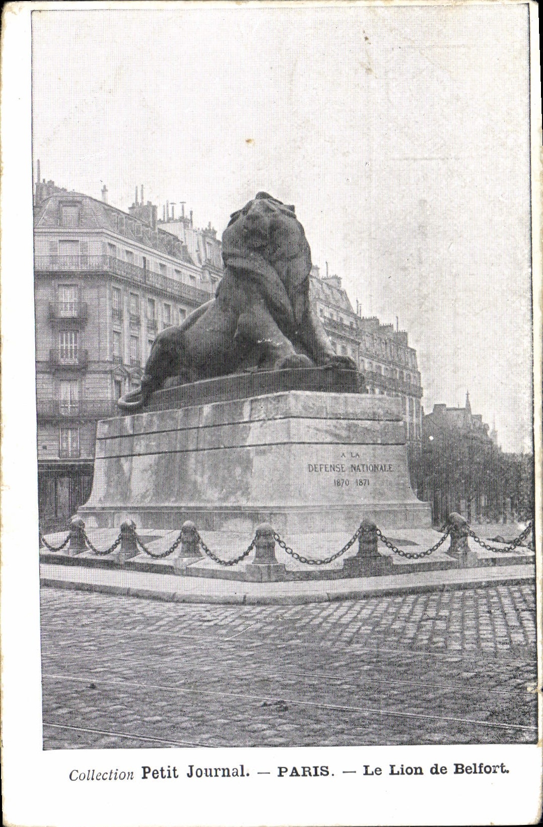 CPA Collection petit Journal Paris le Lion de Belfort 