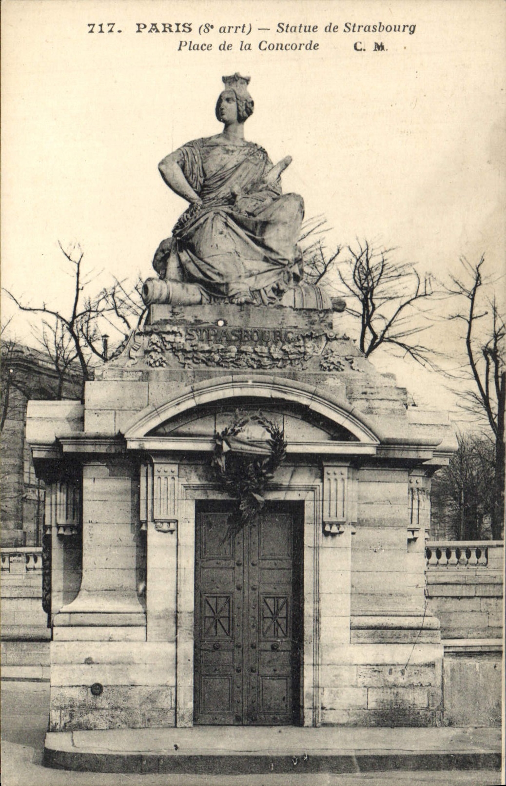 CPA Paris 8e arrt Statue de Strasbourg Place de la Concorde 
