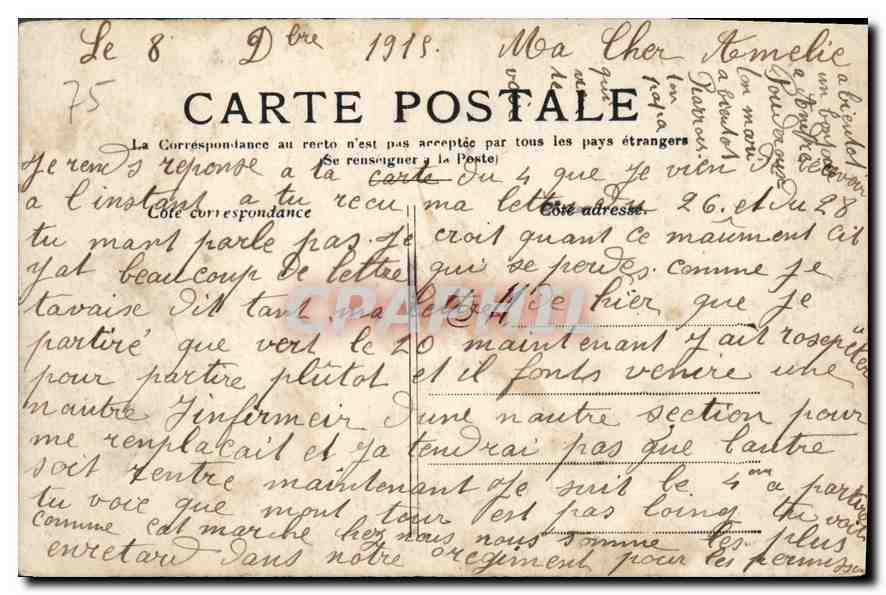 CPA Paris l'Arc des Tuileries  — Rückseite