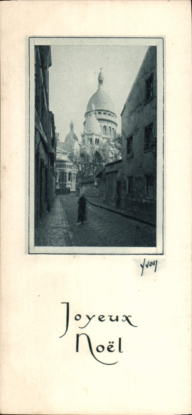 CPA Joyeux Noel Monmartre Paris