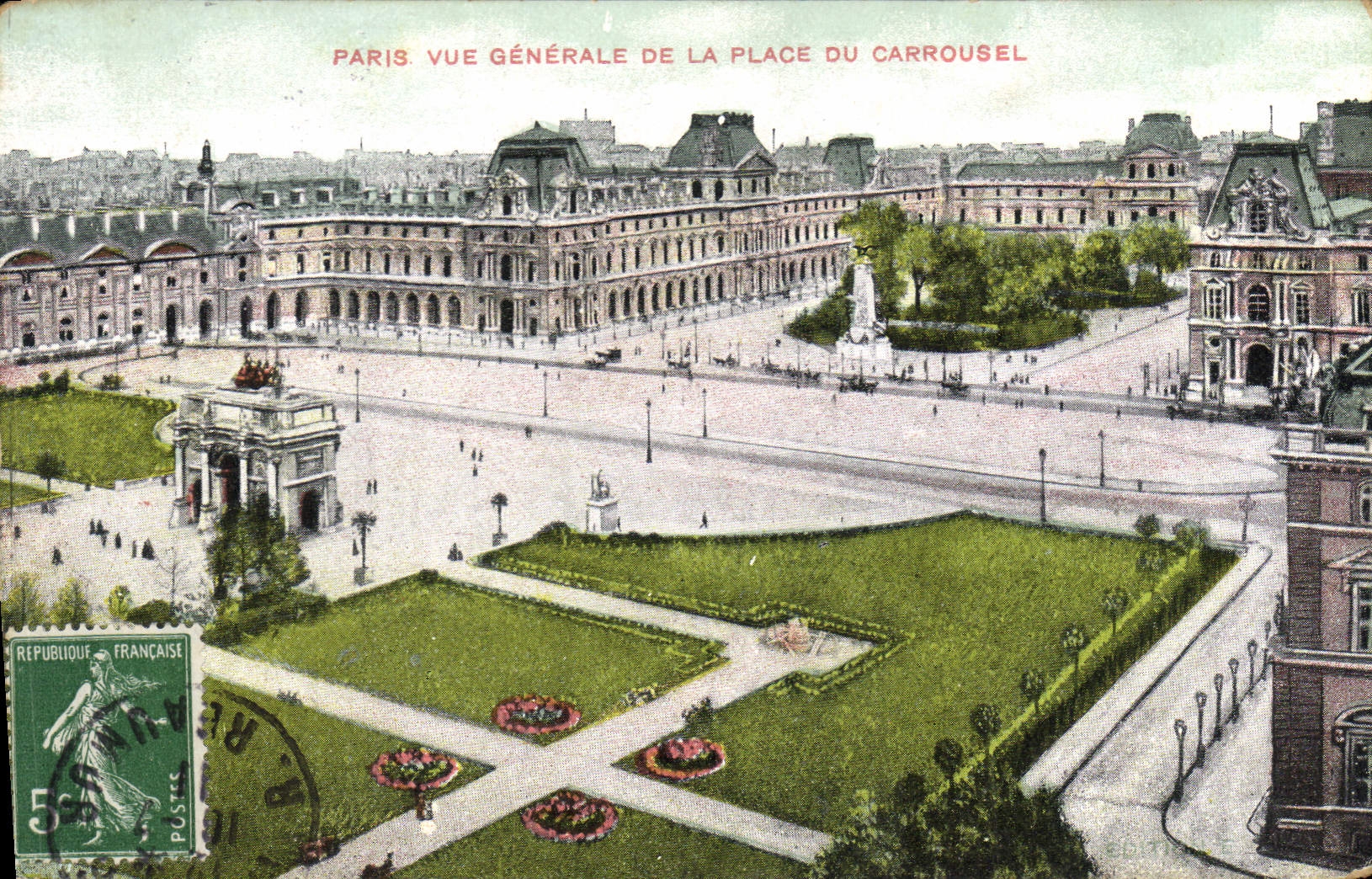 CPA Paris vue generale de la Place du Carrousel 