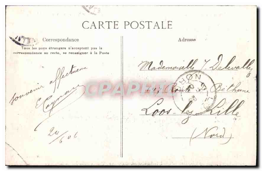 Côte d'Émeraude — Étude de Ciel sur le Grand Bé — Saint-Malo — G. F. — n° 3734 — Reverso