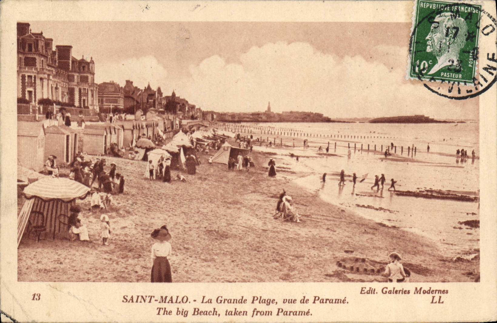 Saint-Malo - La Grande Plage, vue de Paramé — Edit. Galeries Modernes LL