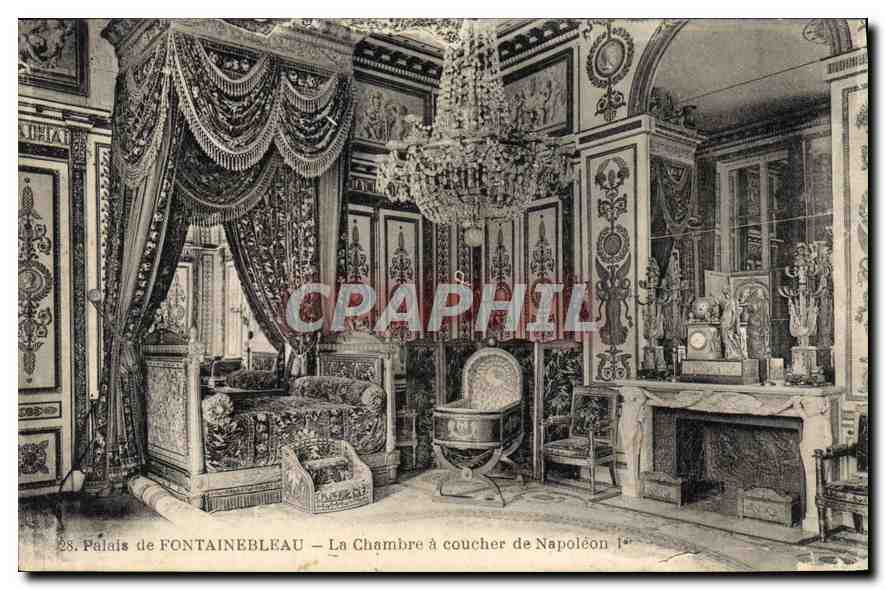 CPA Palais de Fontainebleau la Chambre a coucher de Napoleon 1er 