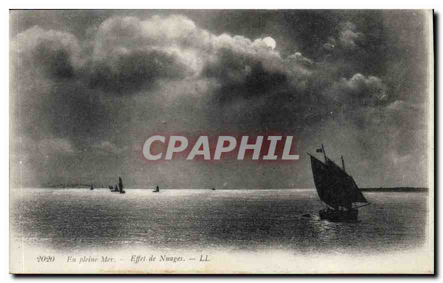 CPA En Pleine Mer Effet de Nuages 