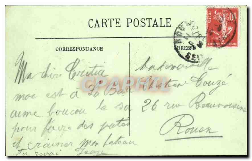 CPA En Pleine Mer Effet de Nuages  — Verso