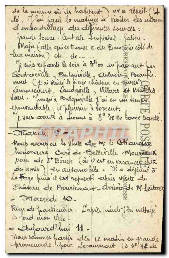 CPA Neufchateau Route d'Epinal Les Crans  — Back