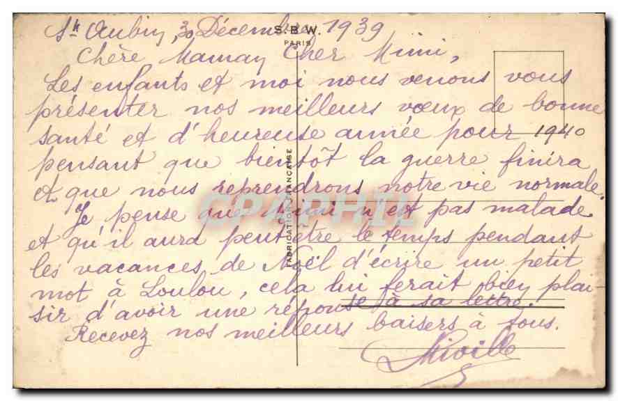 CPA Heureuse Annee Fleurs — Rückseite
