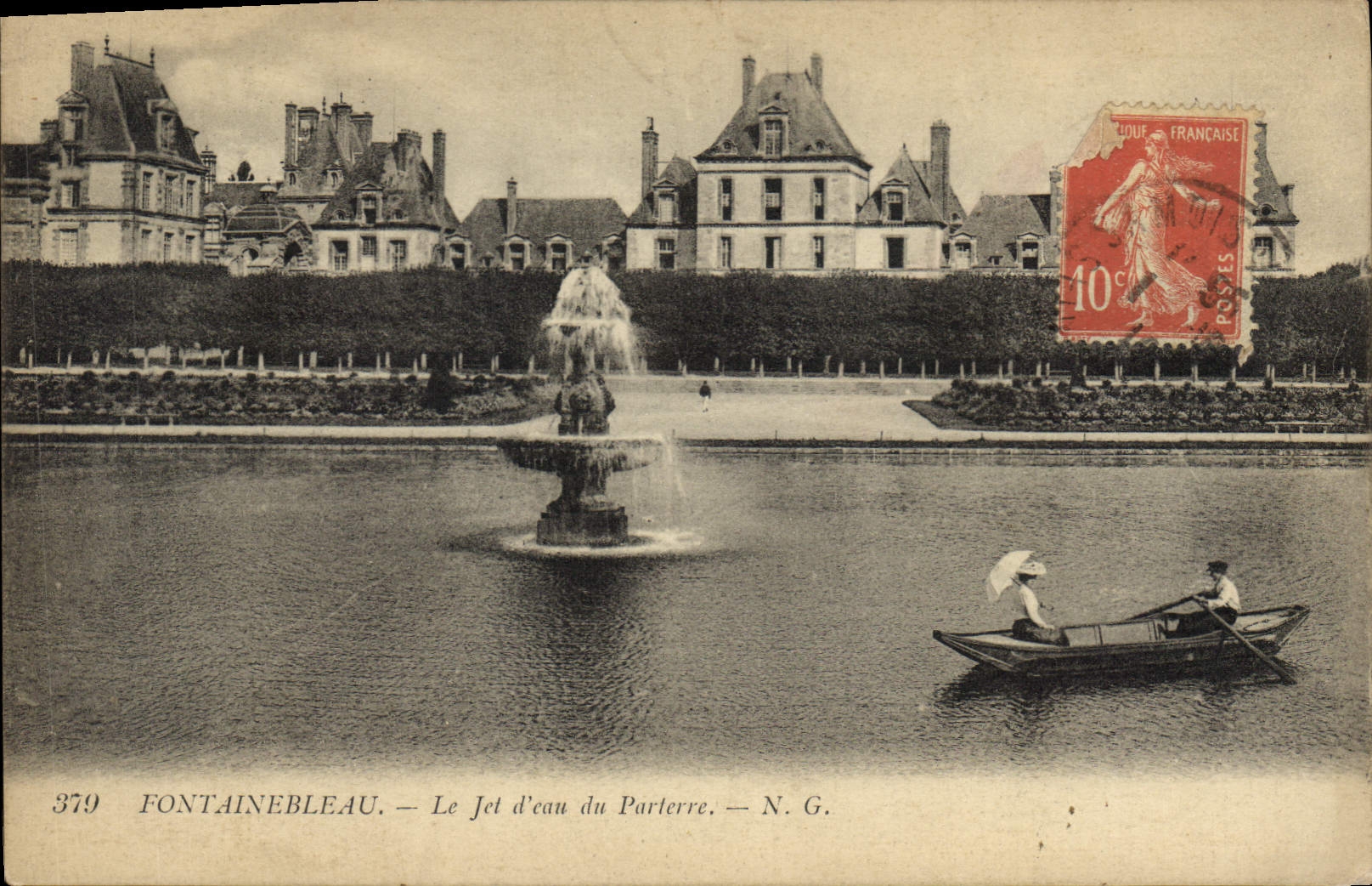 Fontainebleau — Der Wasserstrahl des Parterres — N. G.