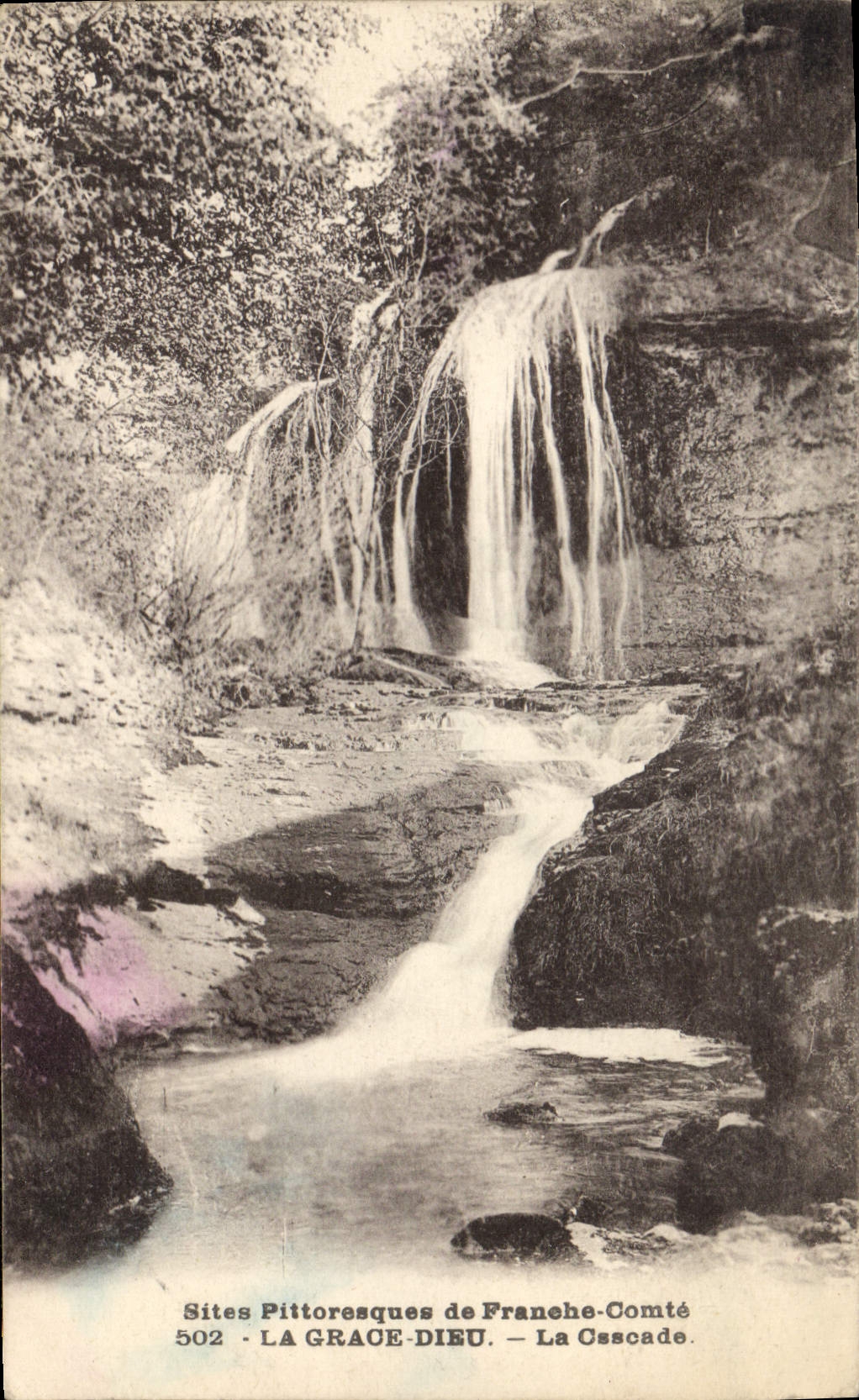 CPA Sites Pittoresque de Franehe Comte La Grace Dieu La Cascade 
