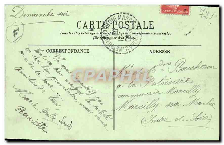 CPA Le Mans Vue generale  — Rückseite
