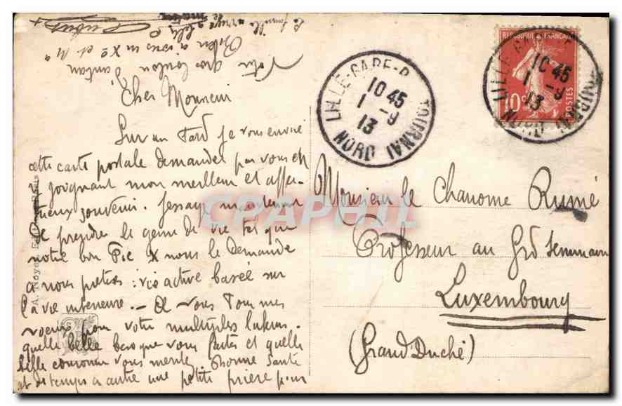 CPA Chemin de Croix Kreuzeswes Jean Beraud — Verso