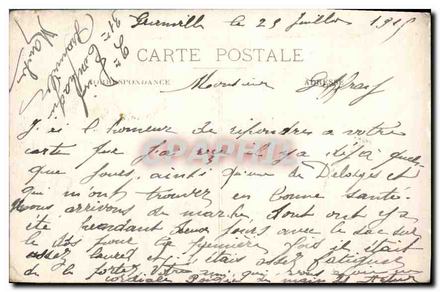Granville — Vue Générale prise de l'Arsenal — J. Puel phot. — Rückseite