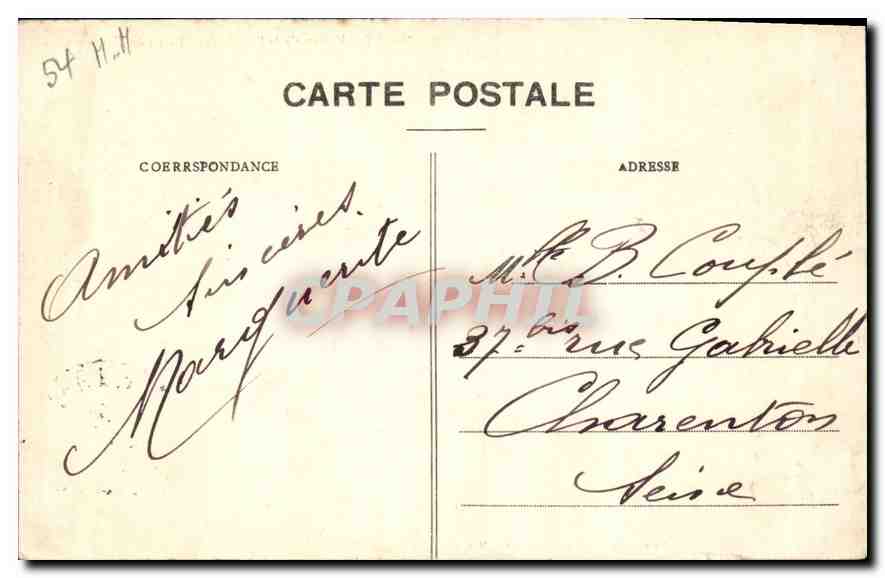 CPA Nancy Hemicycle la Carriere Palais du Gourvernement  — Rückseite