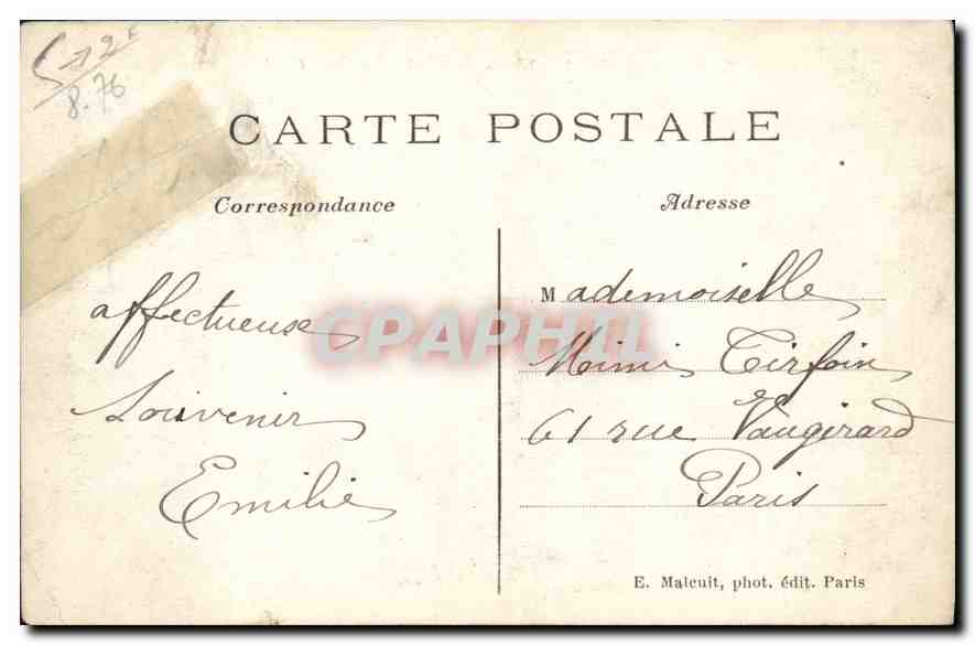 CPA Robinson Lune de Miel Ane Mule — Rückseite