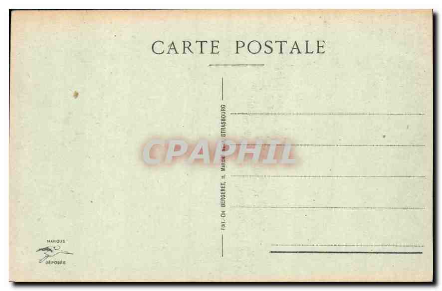 CPA Strasbourg Pont des Vosges Eglise Protestante et Cathedrale  — Verso