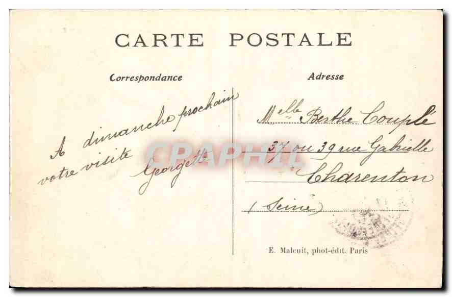 Les Bords de la Marne vus sous le viaduc de Nogent — E. M. — n°115 — Rückseite