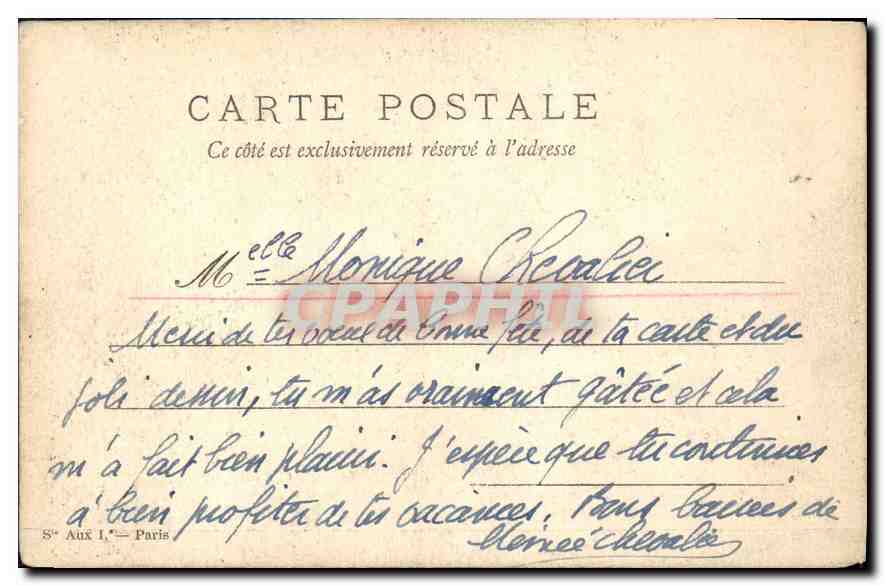 CPA Napoleon 1er — Verso